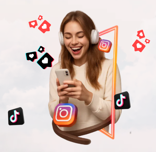 Conteúdo digital exibido em um celular